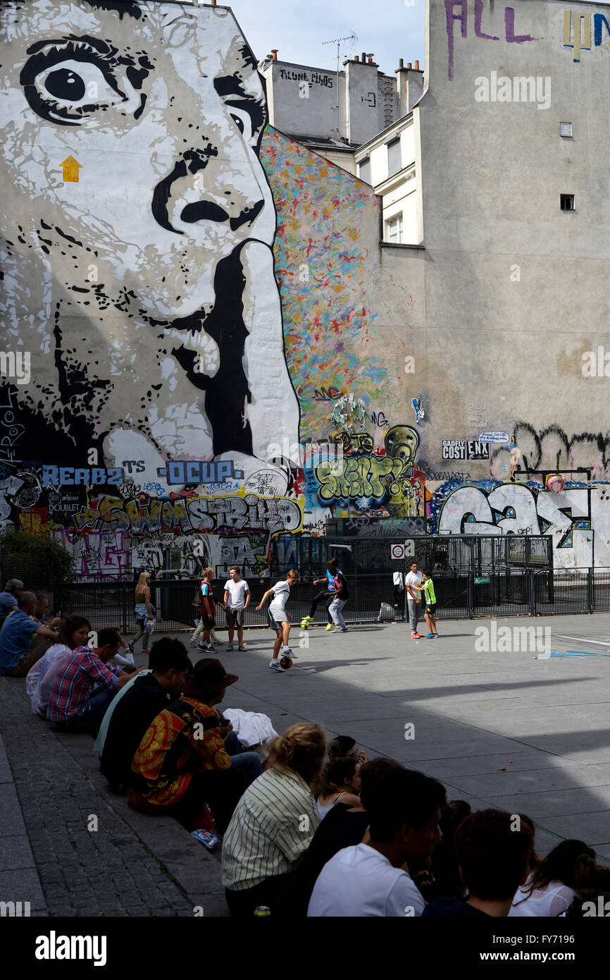 Detail All One Graffiti Paris Beaubourg Nomer 4