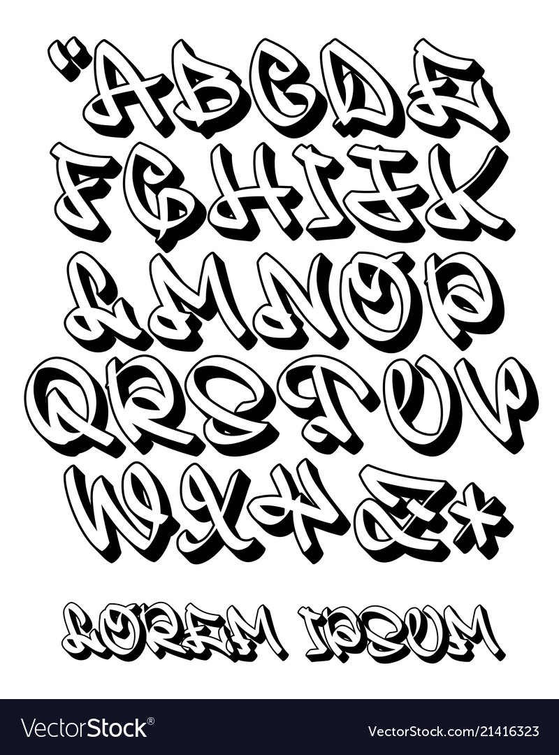 Detail Alphabet Graffiti 3d Nomer 13