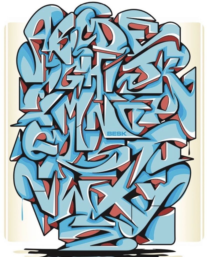 Detail Alphabet Graffiti 3d Abc Nomer 13