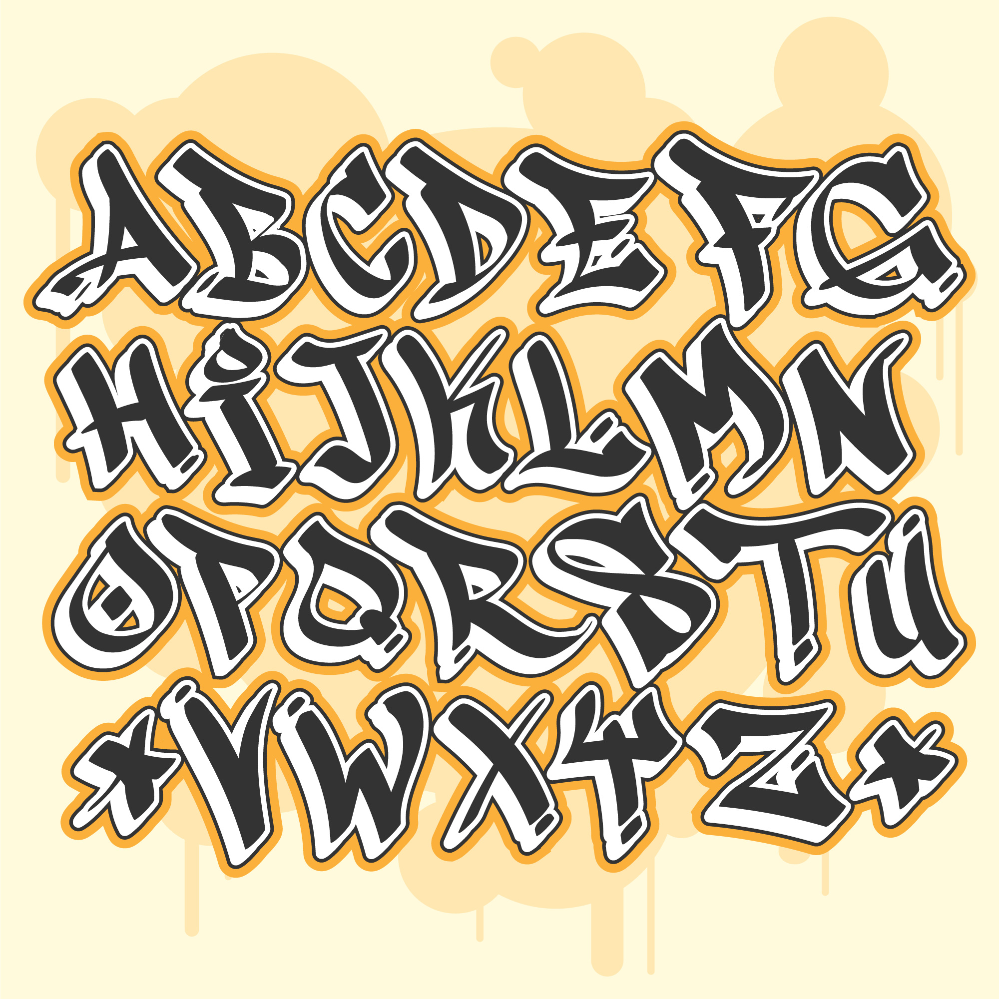 Detail Alphabet Graffiti 3d Abc Nomer 46