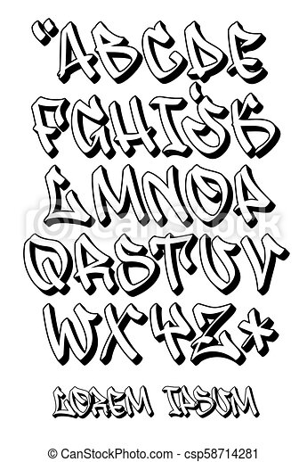Detail Alphabet Graffiti 3d Abc Nomer 8