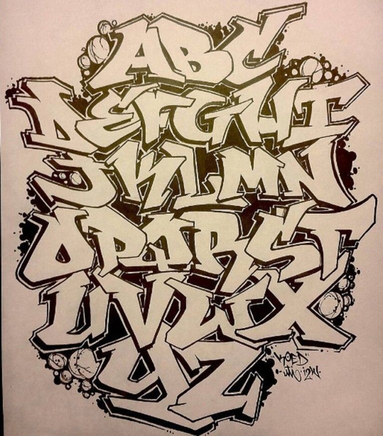 Detail Alphabet Graffiti 3d Abc Nomer 9