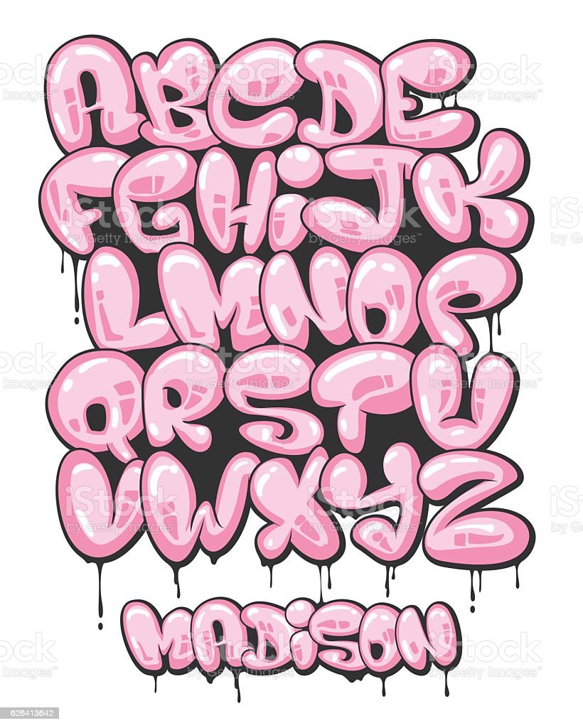 Detail Alphabet Graffiti Bubble Nomer 6