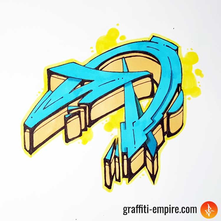 Detail Alphabet Graffiti D Nomer 25