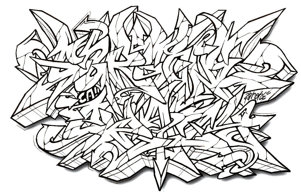 Detail Alphabet Graffiti Hard Style Nomer 22