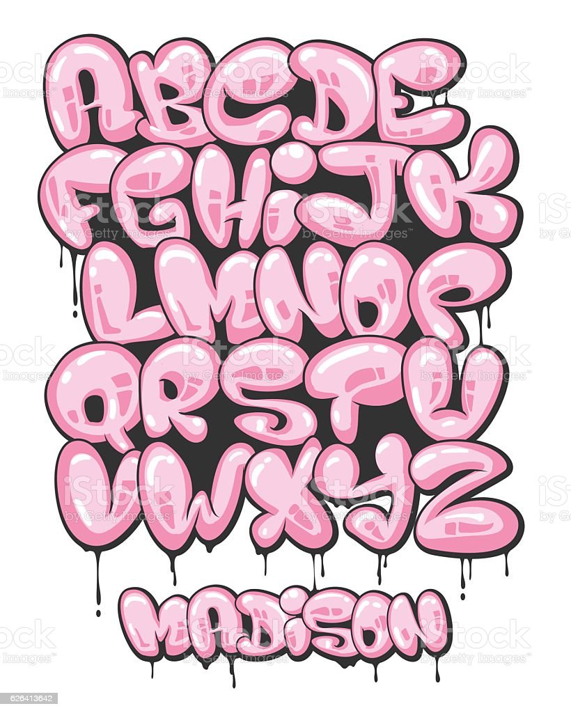 Detail Alphabet Graffiti Keren Nomer 3