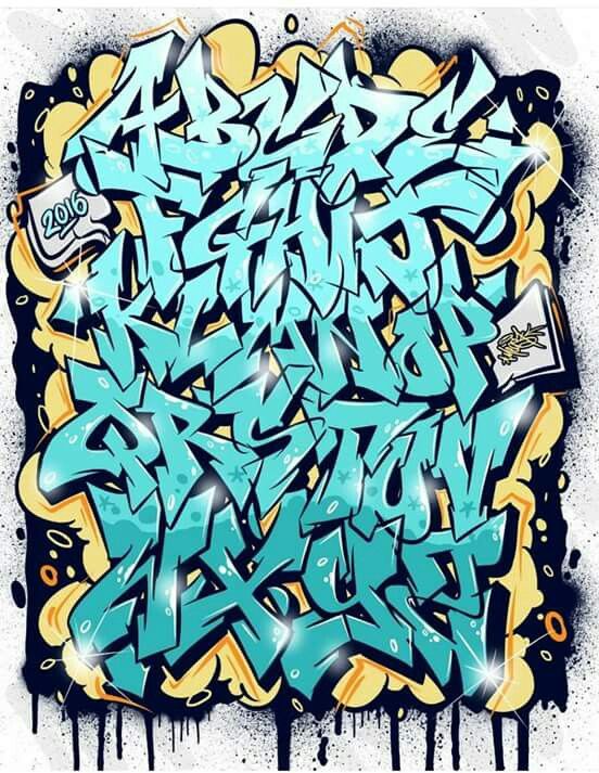 Detail Alphabet Graffiti Keren Nomer 7