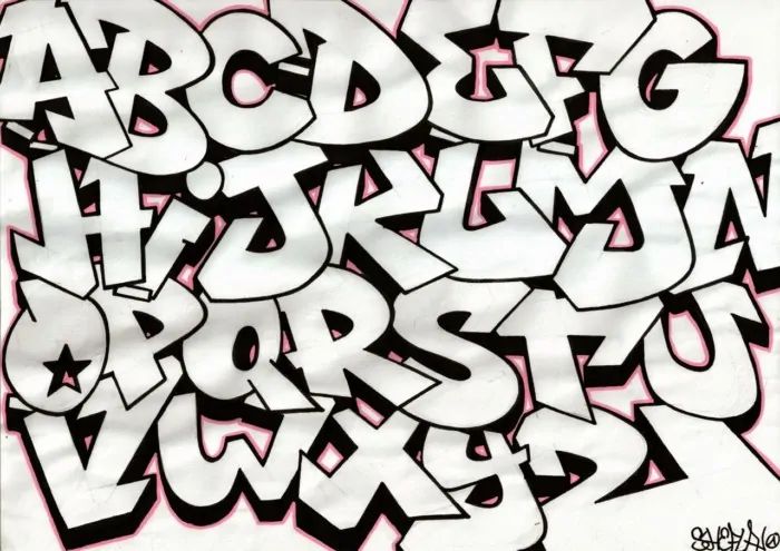 Alphabet Graffiti Nama - KibrisPDR