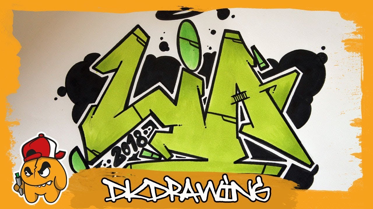 Detail Alphabet Graffiti Nama Nomer 4