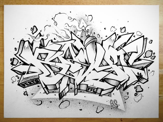 Detail Alphabet Graffiti Rumit Nomer 19