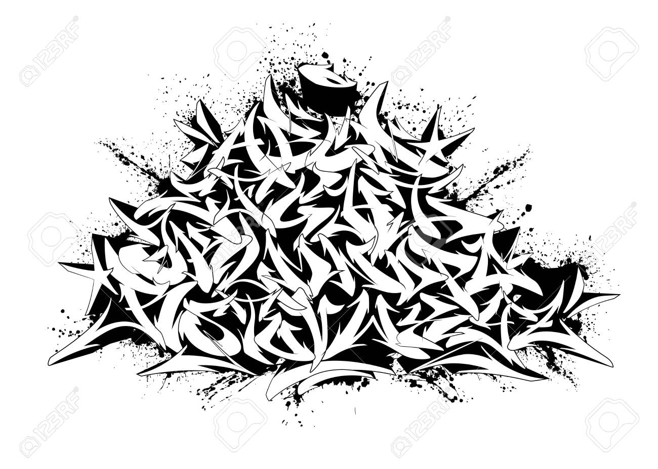Detail Alphabet Graffiti Rumit Nomer 7