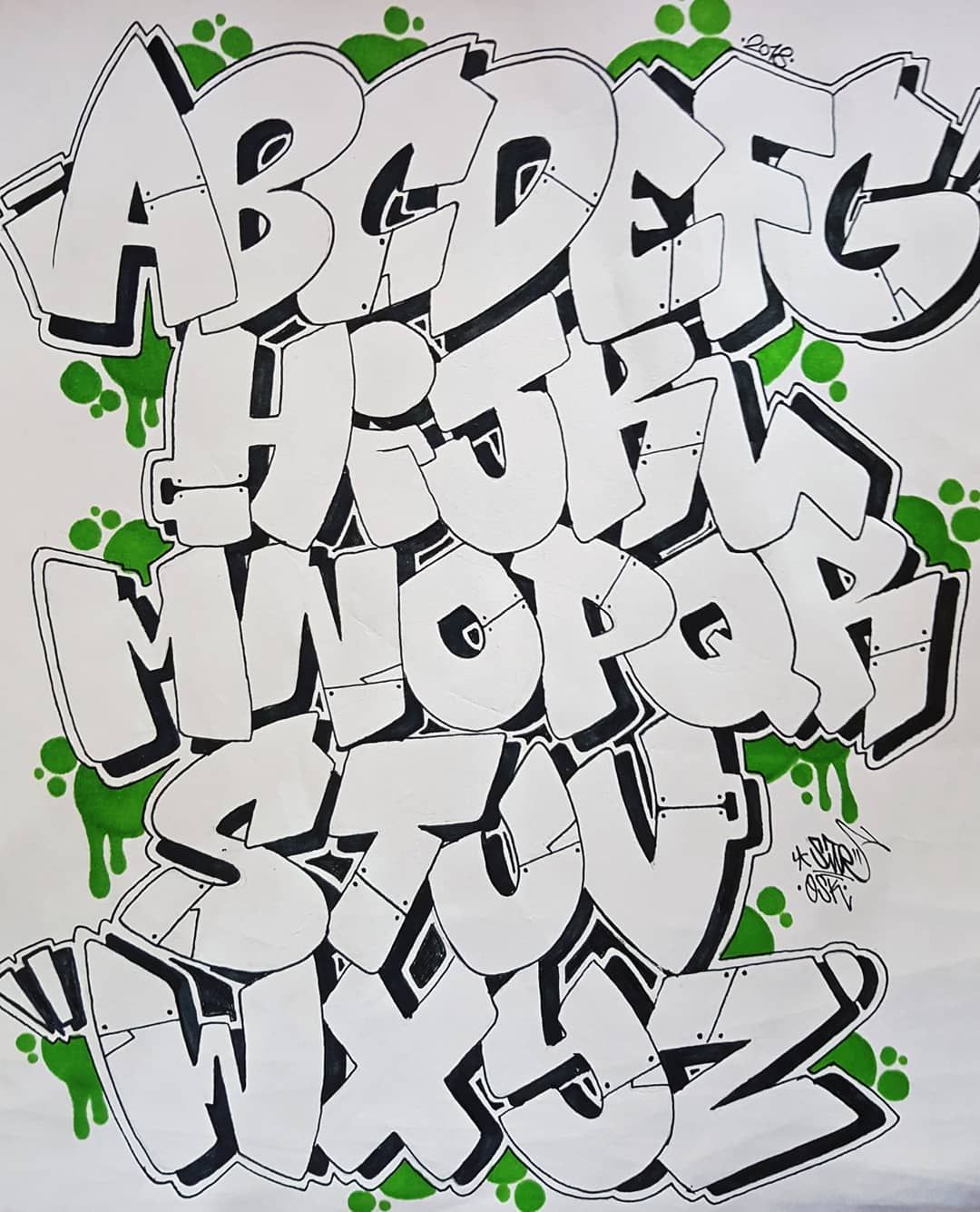 Alphabet Graffiti Simple - KibrisPDR