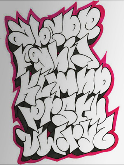 Detail Alphabet Graffiti Simple Nomer 11