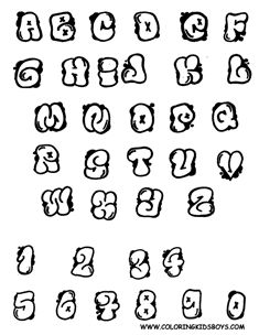 Download Alphabet Graffiti Simple Nomer 32