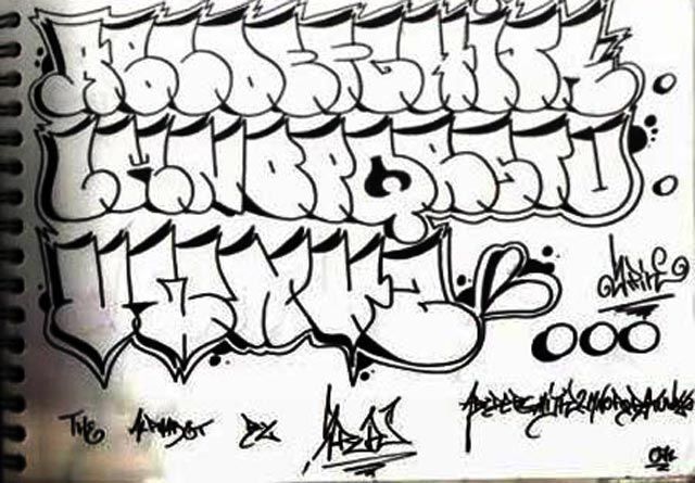 Detail Alphabet Graffiti Trhow Up Nomer 9