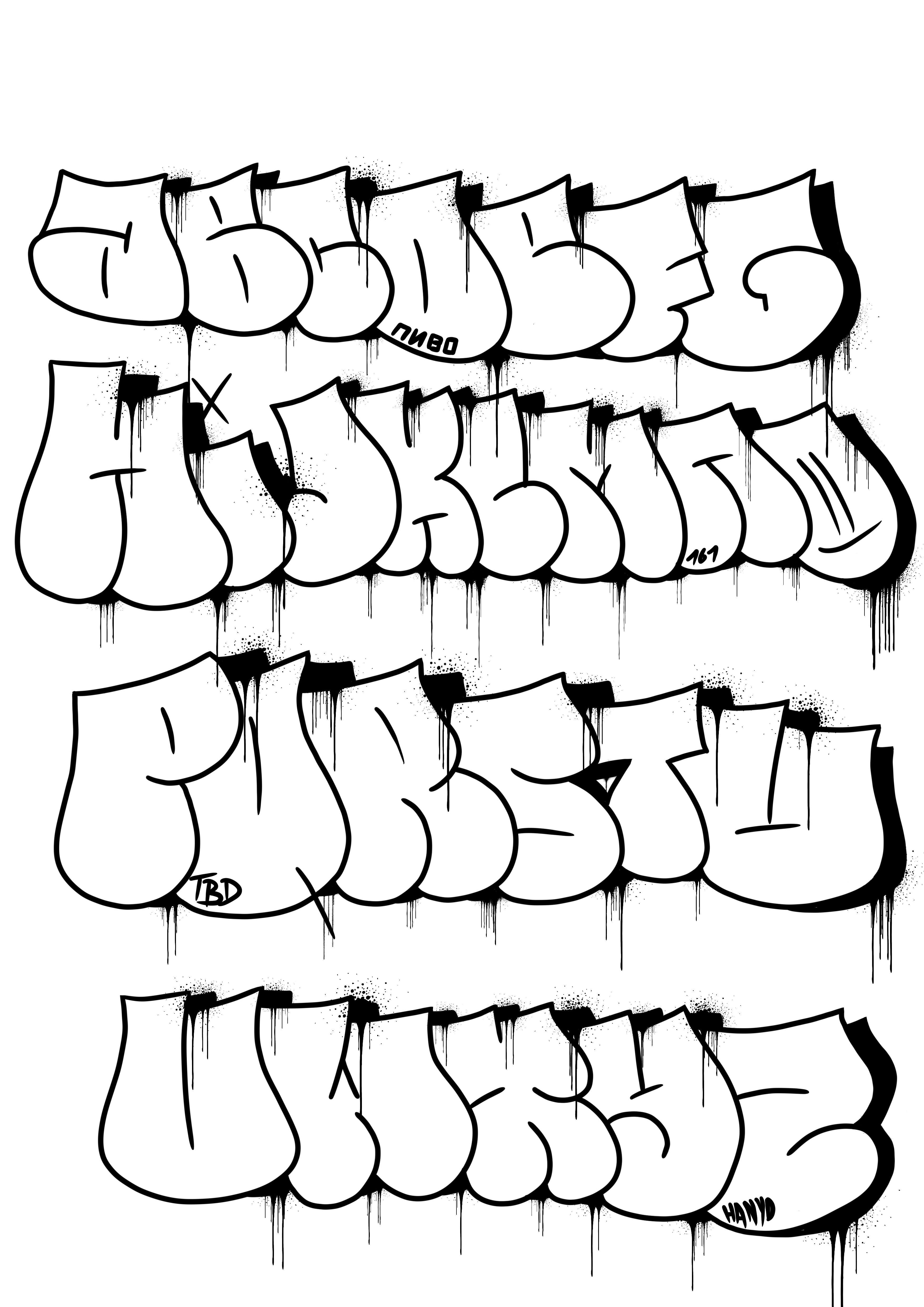 Detail Alphabet Graffiti Trohwie Nomer 14