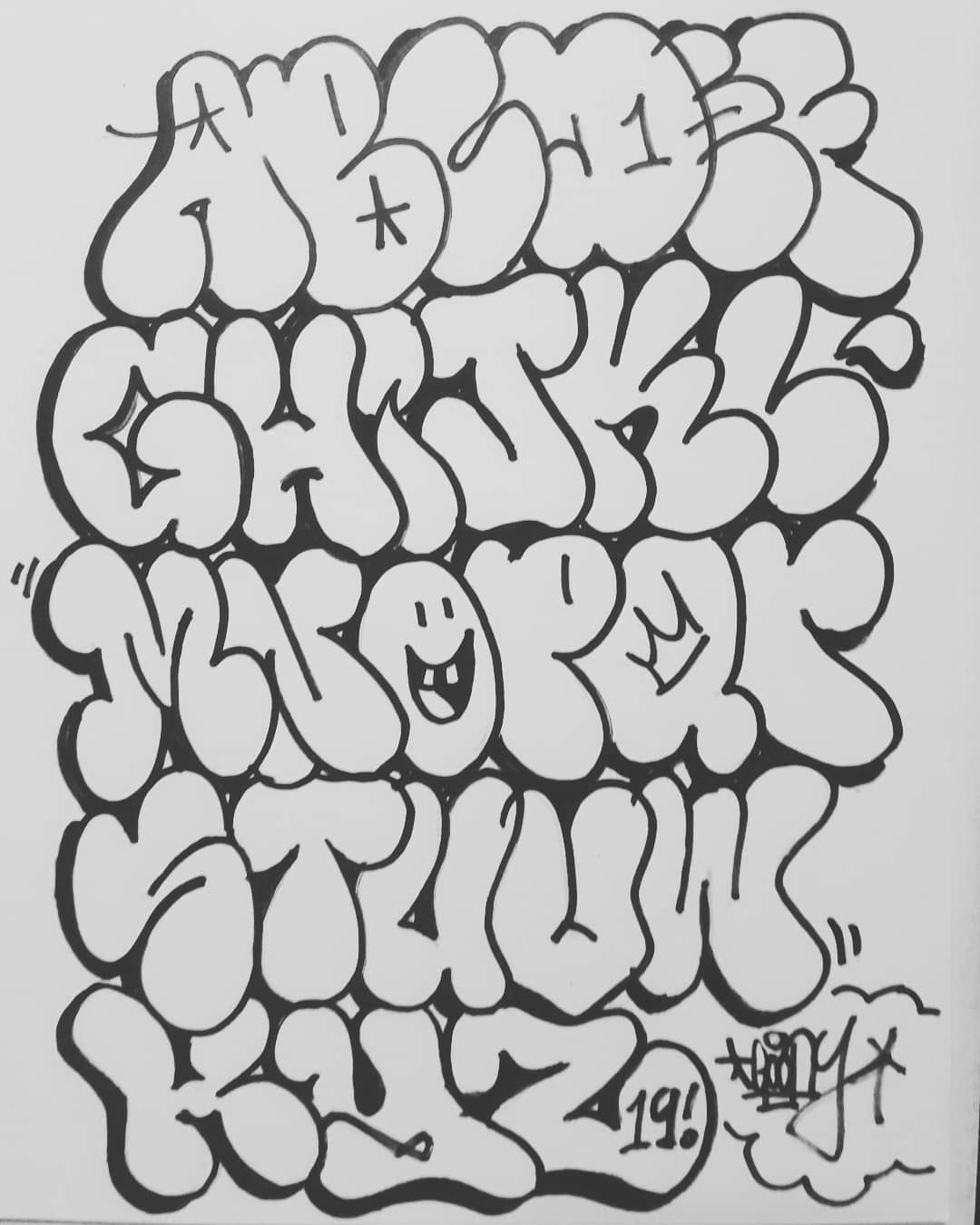 Detail Alphabet Graffiti Trohwie Nomer 3