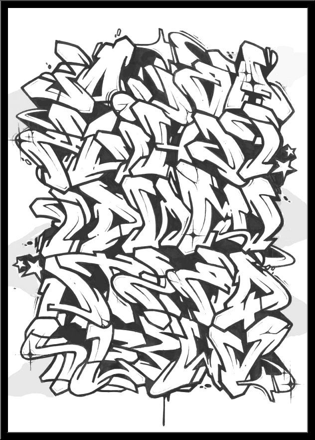 Detail Alphabet Graffiti Wildstyle Nomer 15