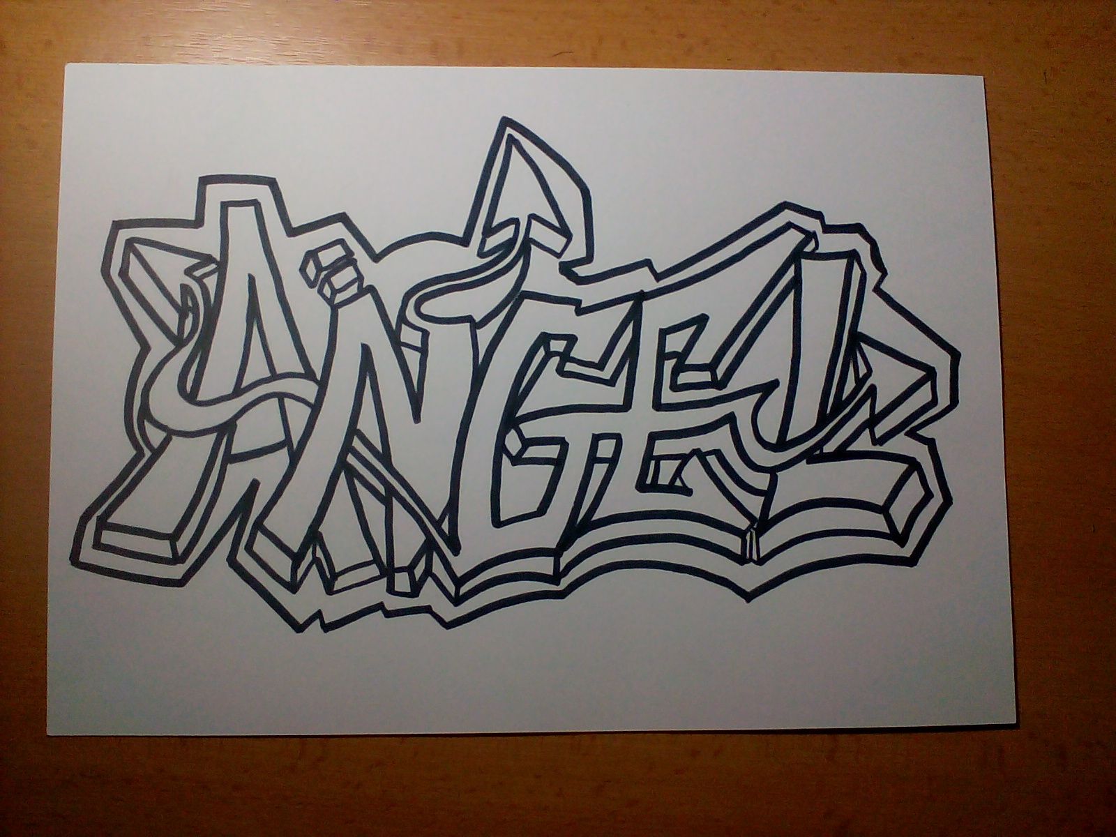 Detail Angel In Graffiti Letters Nomer 11