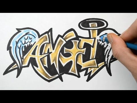 Detail Angel In Graffiti Letters Nomer 5