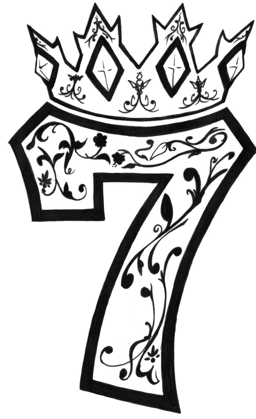 Detail Angka 7 Graffiti Nomer 2