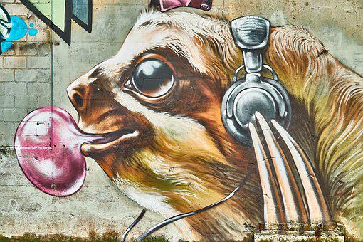 Detail Animal Graffiti Art Nomer 40