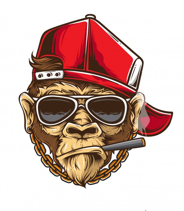 Detail Artwork Vector Graffiti Monkey Nomer 3