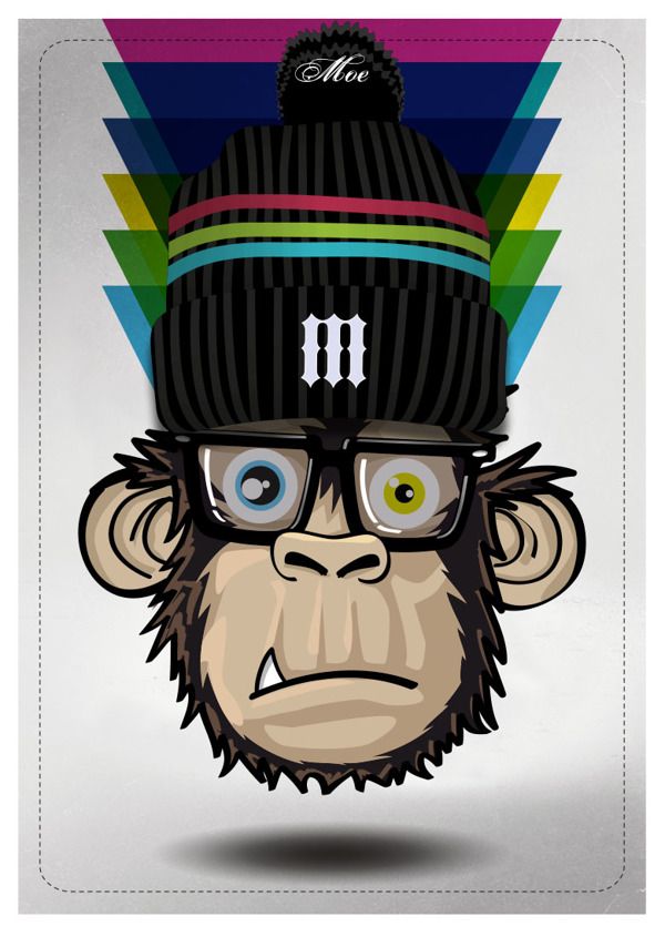 Detail Artwork Vector Graffiti Monkey Nomer 35