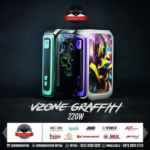 Detail Authentic Vzone Graffiti 220w Tc Box Mod Nomer 54