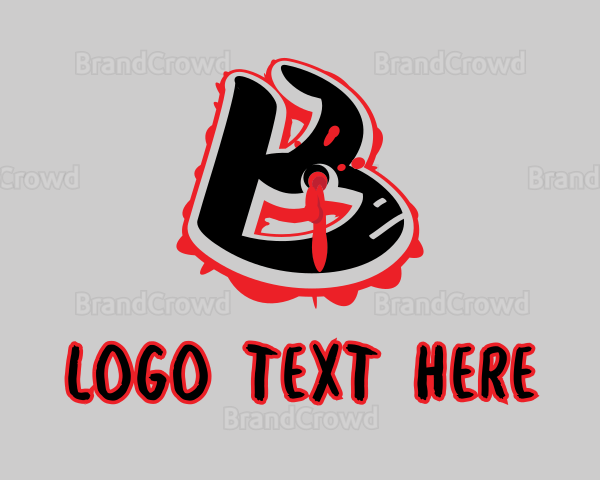 Detail B Graffiti Logo Nomer 29