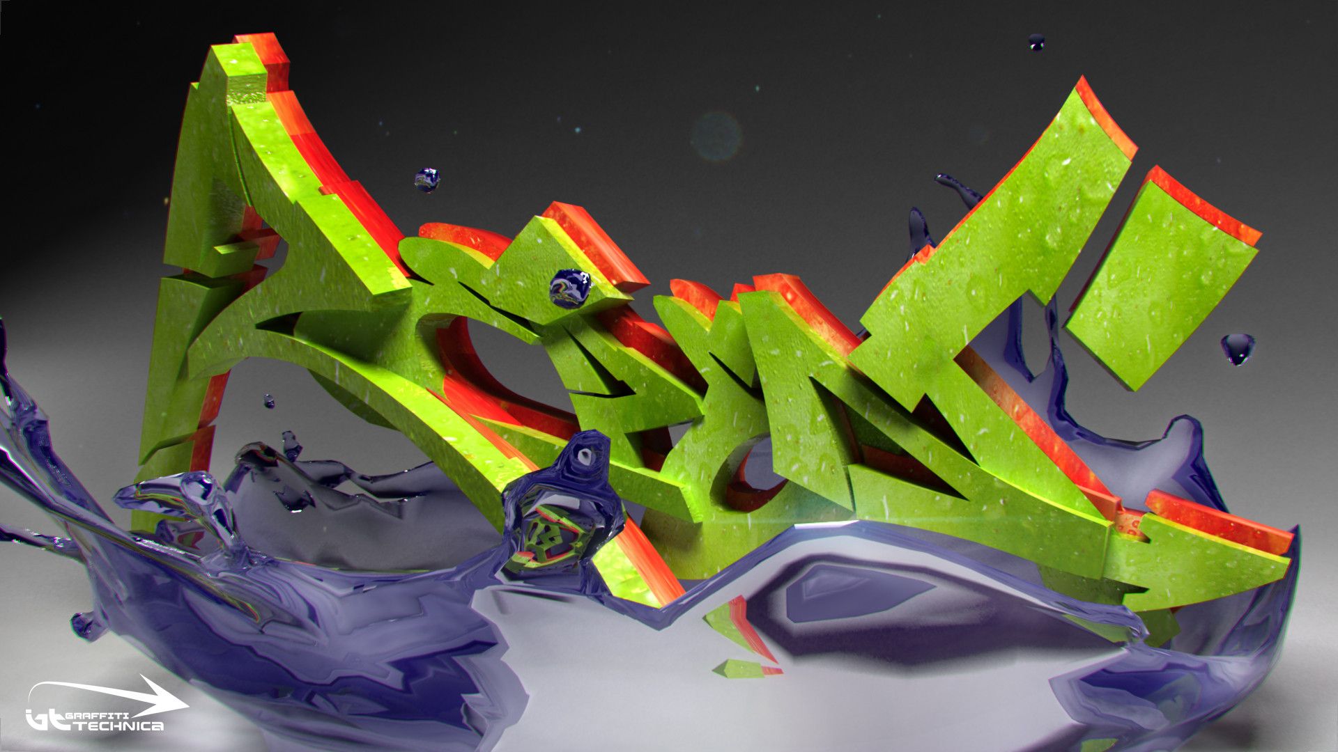 Detail Background 3d Graffiti Hd Nomer 17