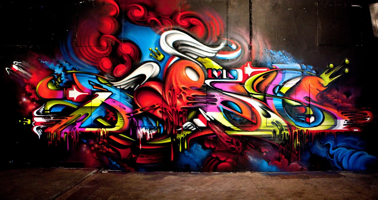 Detail Background 3d Graffiti Hd Nomer 7