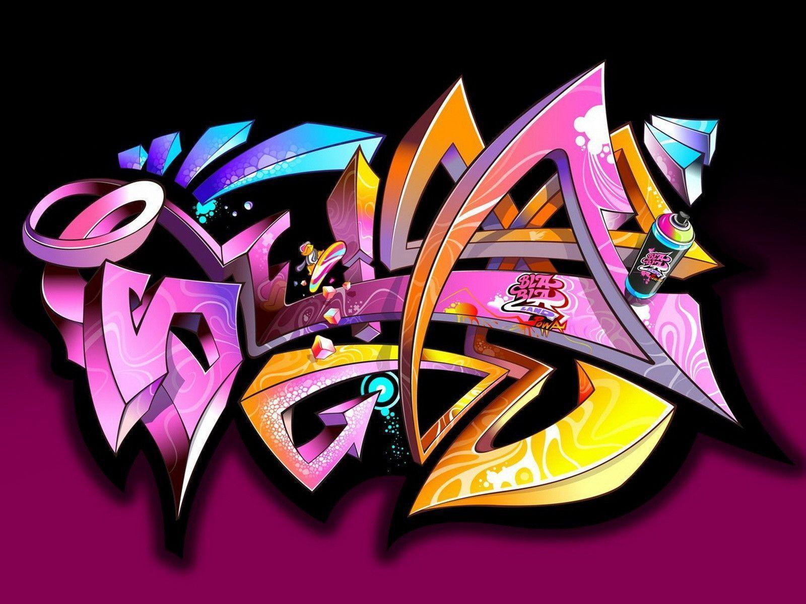 Detail Background Graffiti 3d Nomer 3