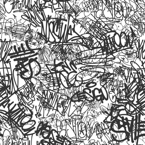 Detail Background Graffiti Hitam Putih Vector Nomer 44