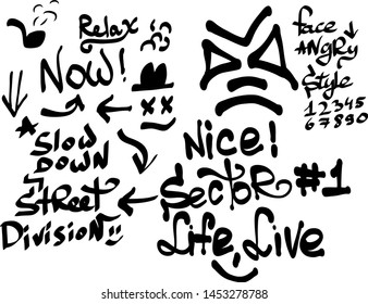 Detail Background Graffiti Hitam Putih Vector Nomer 52