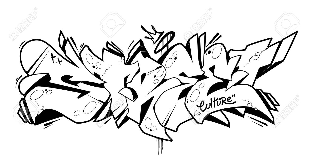 Detail Background Graffiti Style Bubble Nomer 36