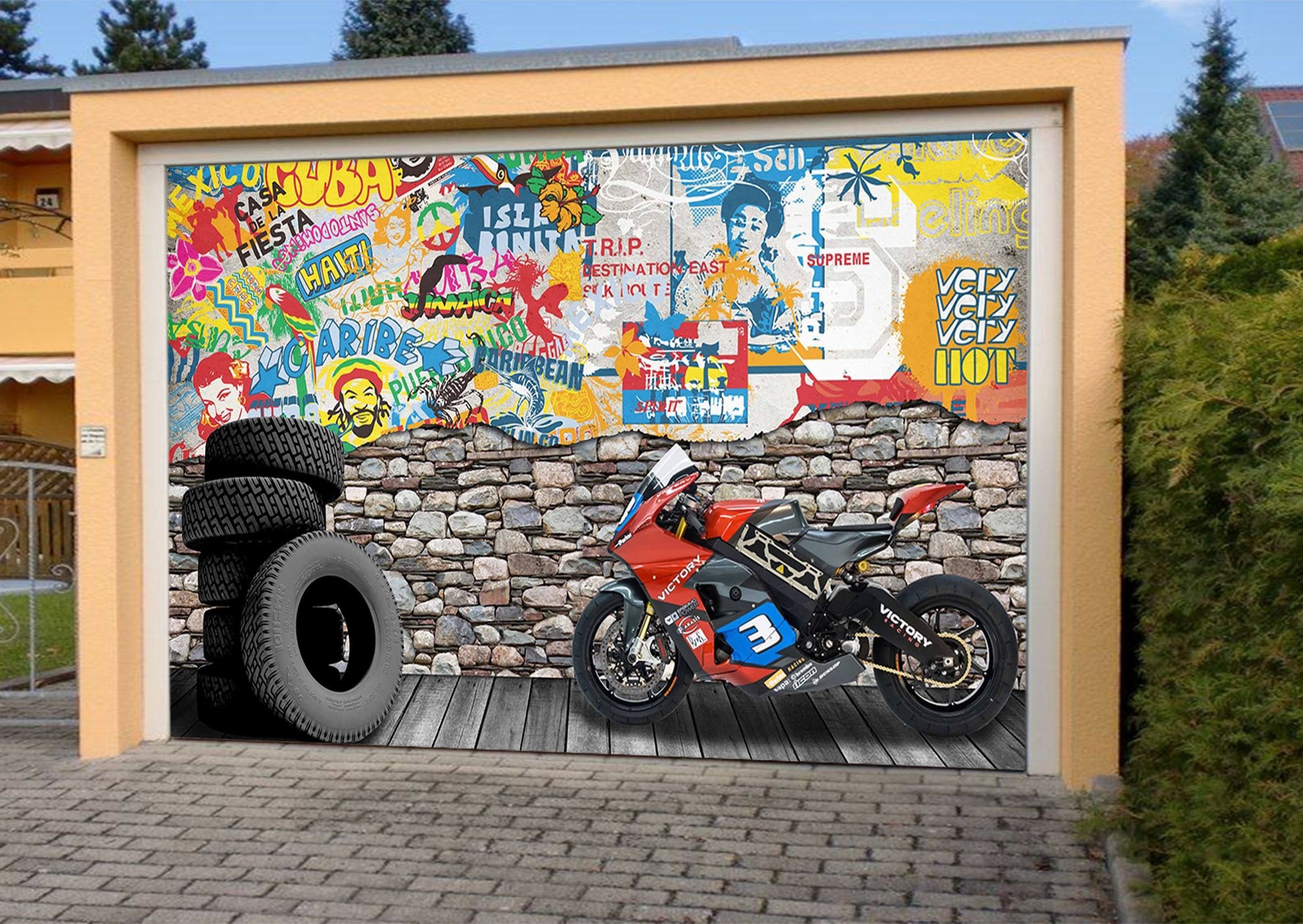 Detail Background Graffiti Tema Motor Nomer 13