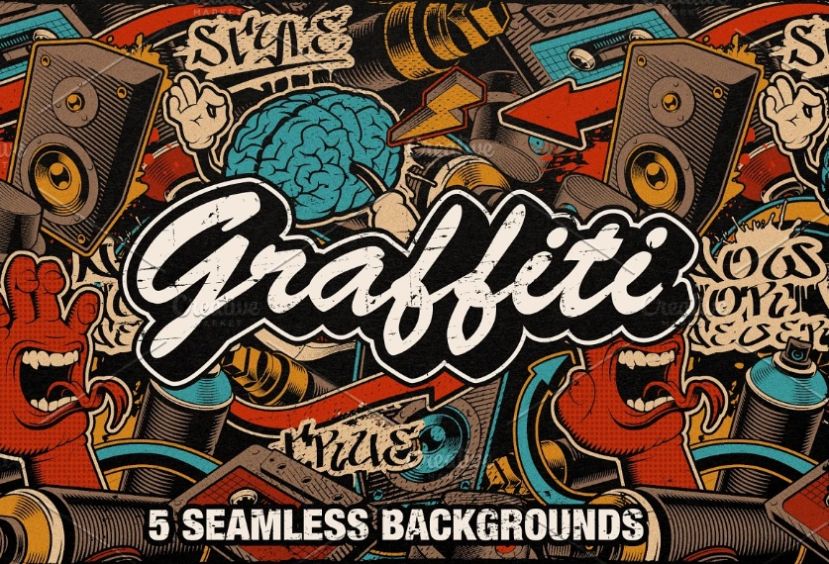 Detail Background Graffiti Vector Nomer 35