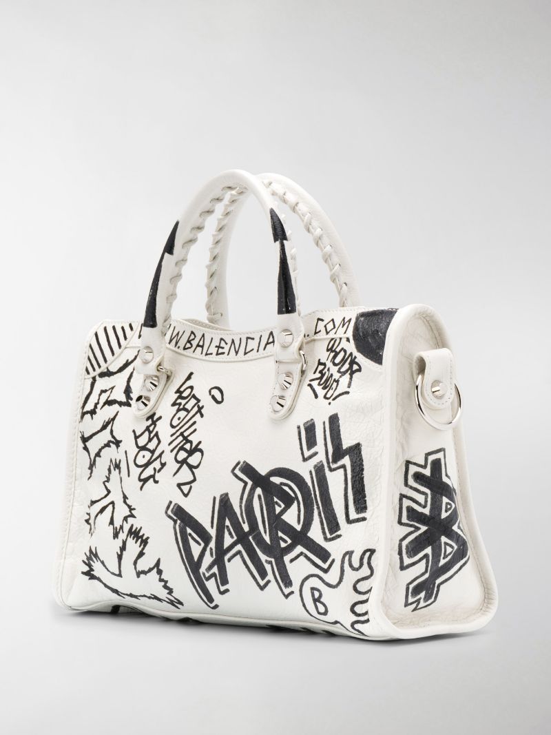 Detail Balenciaga City Bag Graffiti White Nomer 20