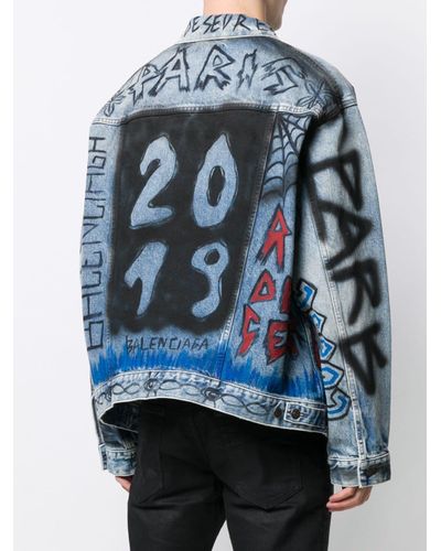 Detail Balenciaga Denim Jacket Graffiti Nomer 31