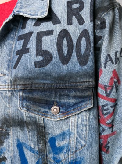 Detail Balenciaga Denim Jacket Graffiti Nomer 46