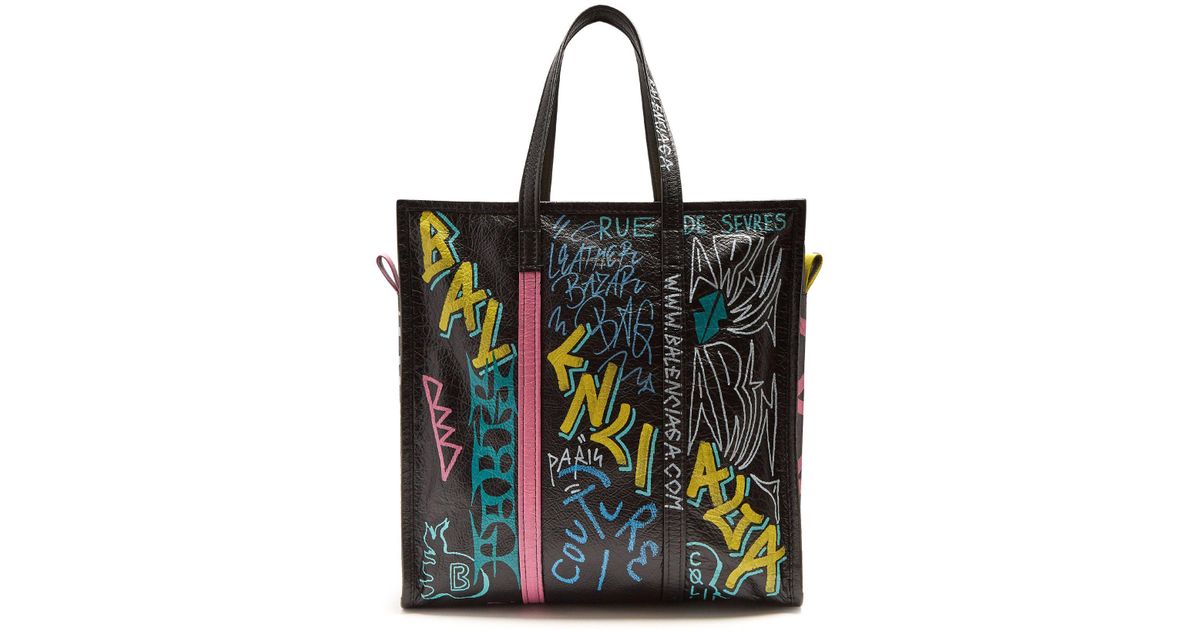 Detail Balenciaga Graffiti Bazar Shopper Xs Nomer 43