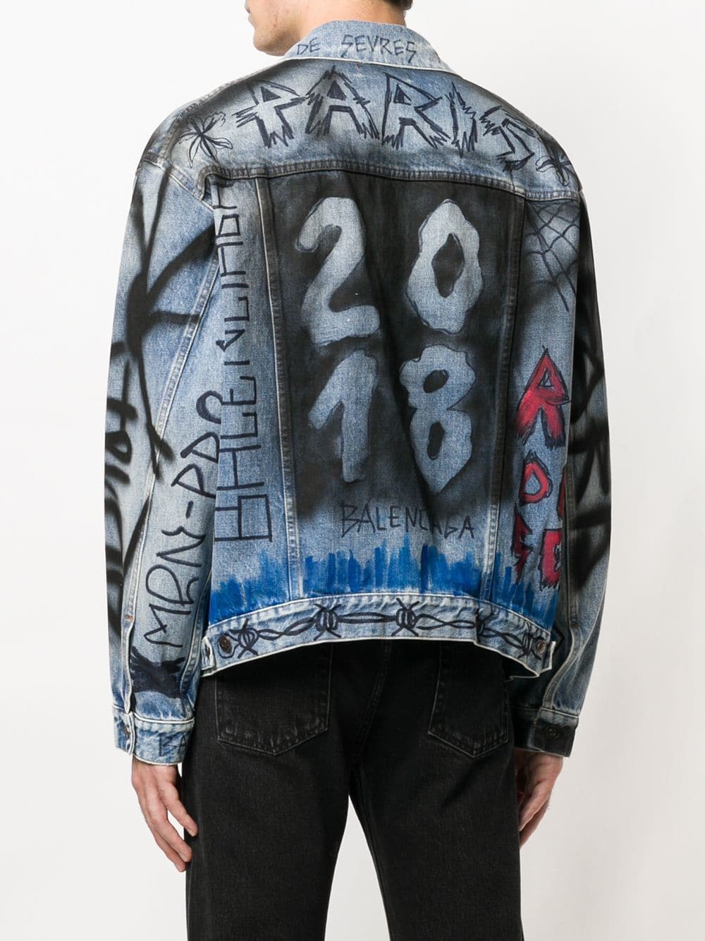 Detail Balenciaga Graffiti Denim Jacket Nomer 30