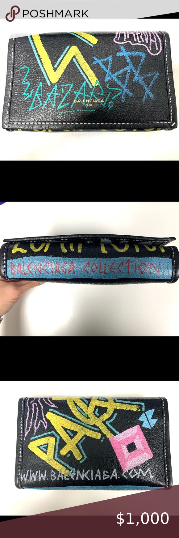 Detail Balenciaga Graffiti Wallet On Chain Nomer 26