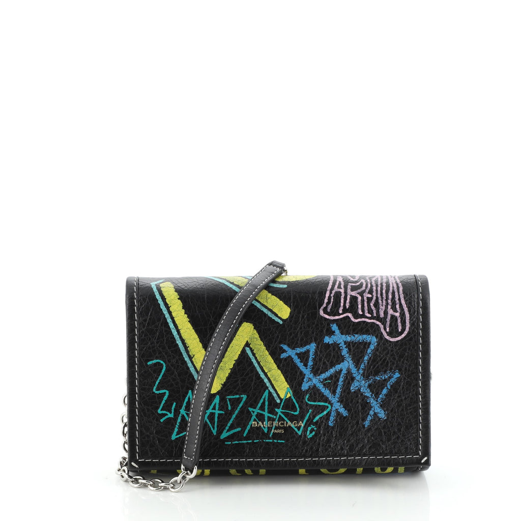 Detail Balenciaga Graffiti Wallet On Chain Nomer 29