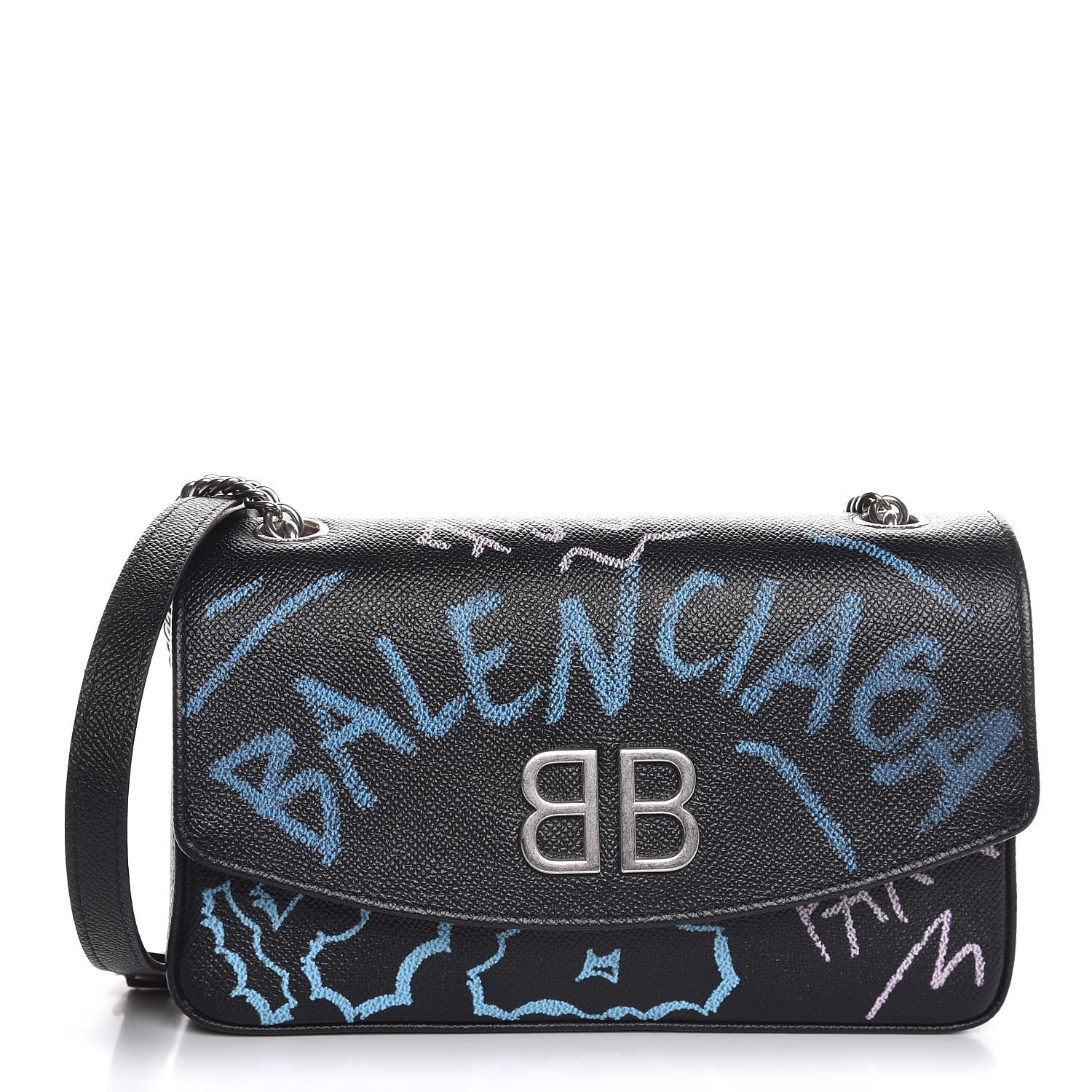 Detail Balenciaga Graffiti Wallet On Chain Nomer 33