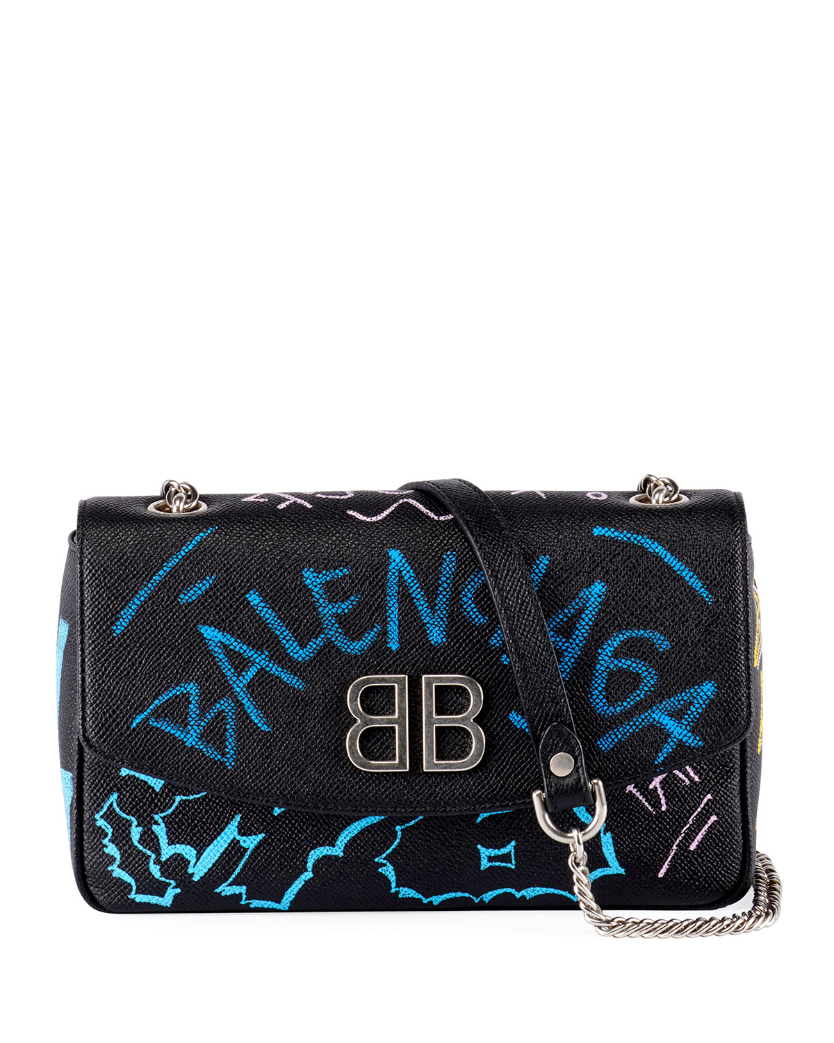 Detail Balenciaga Graffiti Wallet On Chain Nomer 5