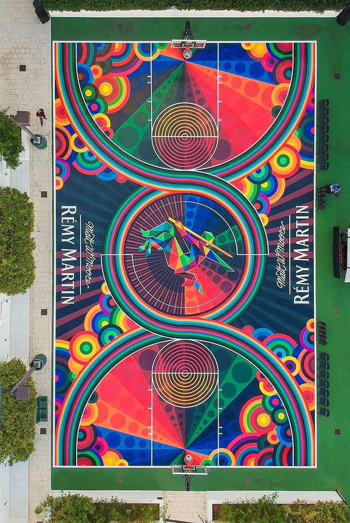 Detail Basketball Courts Designed With Graffiti Nomer 13