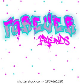 Detail Best Friends Forever Graffiti Nomer 9