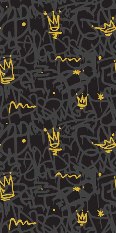 Black And Gold Graffiti Wallpaper - KibrisPDR